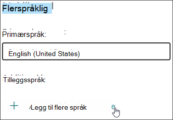Legge til et språk