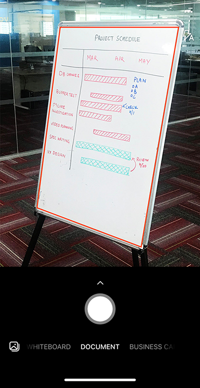 Skjermbilde fra Microsoft Lens på en iPhone
