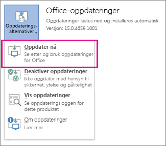 Oppdater nå