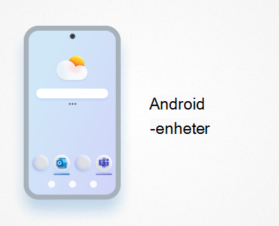 Klikk for å konfigurere Office og e-post på Android-enheter