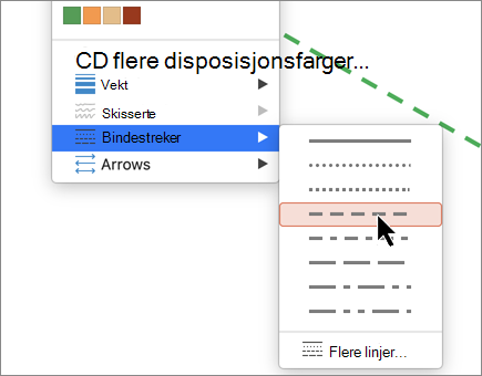 Menyen Streker for omriss av Mac-figurer