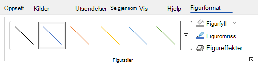Skjermbilde av Figurformat-fanen i Word med Figurstiler.