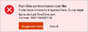 Omformuler feil