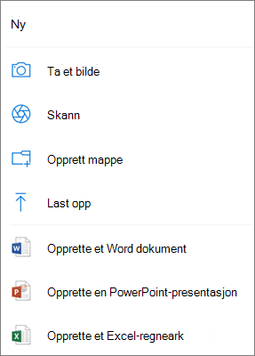 Laste opp til OneDrive
