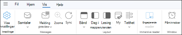 Vis-fanen i nye Outlook for Windows