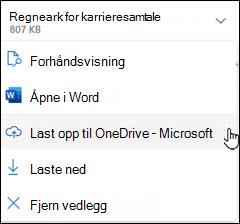 nytt Outlook-opplastingsvindu til OneDrive