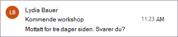 Meldingspåminnelse for Outlook
