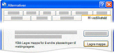 Dialogboksen Alternativer for Outlook Express