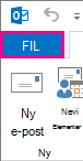 Outlook fil-fanen