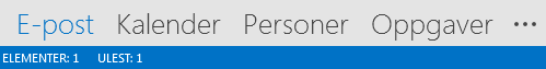 Personer-fanen er nederst på skjermen i Outlook.