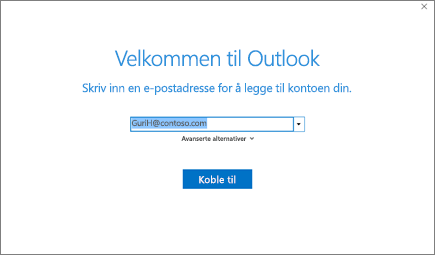Velkommen til Outlook