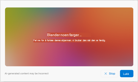 En skjerm som viser et tema som genereres på Outlook for Mac