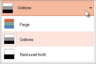 Velg et fargevalg for utskriften