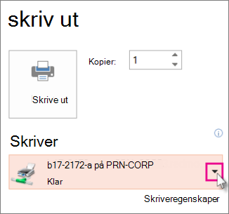 Velg en skriver