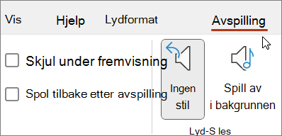Bilde for avspilling av lyd