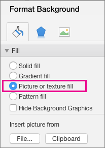 Formater bakgrunn i PowerPoint for Mac