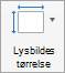 Viser Knappen Lysbildestørrelse
