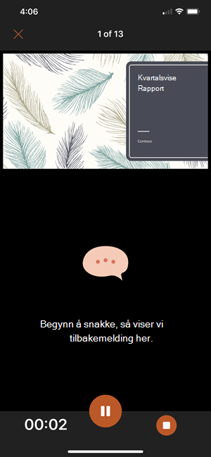 Spør om du vil begynne å snakke