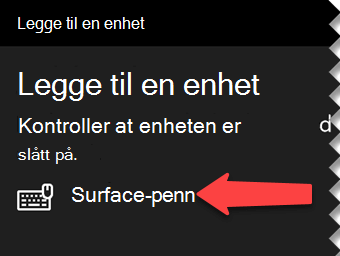 Velg den digitale pennen for å angi at du vil koble pennen til datamaskinen via Bluetooth