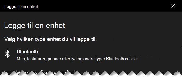Dialogboksen Legg til en enhet