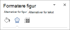 Effekter-fanen i Formater figur-ruten
