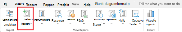 Knappen Ny rapport i kategorien Rapport