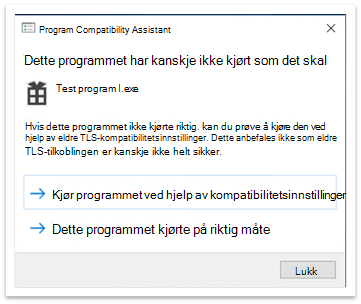 Program Compatibility Assistant popup after closing application