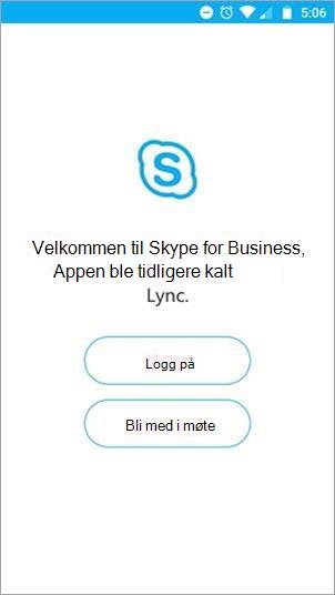 Trykk knappen Bli med i møte