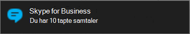 Bli varslet om tapte meldinger via Windows-varsler