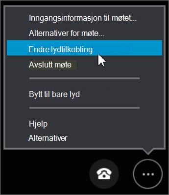 Klikk på Endre lydtilkobling