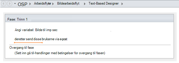 Sette inn Send en e-posthandling