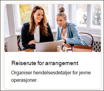 skjermbilde av reiseplan for listemalhendelse