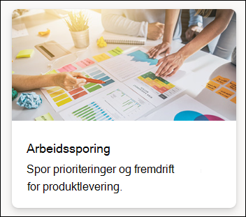 skjermbilde av valg av arbeidssporing for listemal