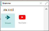 Nettdelverktøykasse med Stream uthevet