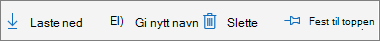 Kommandoene Slett, Last ned og Gi nytt navn