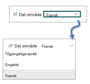 Rullegardinliste for språk