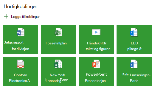Hurtigkoblinger i et flisoppsett