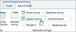 Opprett kolonnekobling for SharePoint Online-bibliotek