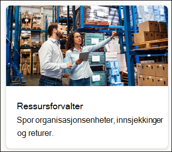 skjermbilde av Mal for ressursforvalter