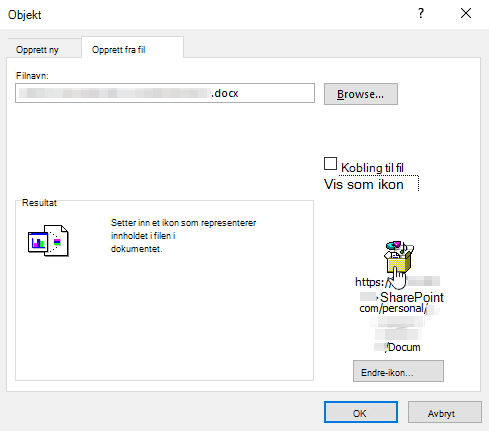 Objekt opprette fra fil Excel