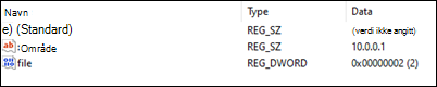 Eksempel på åpning av IP-adresse i Outlook