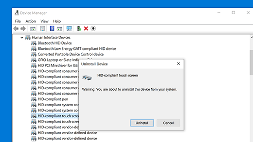 Installere driver for HID-kompatibel berøringsskjerm