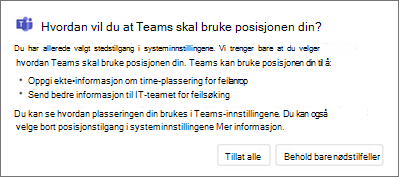 Samtykkeplassering Teams-metode