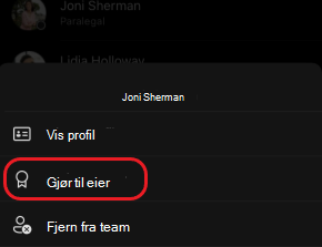 iOS gjør team til eier