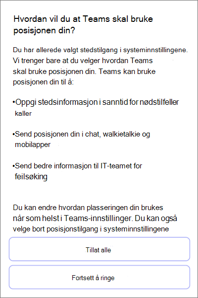 Lag ; Gjenkjenning av sted med samtykke for mobil