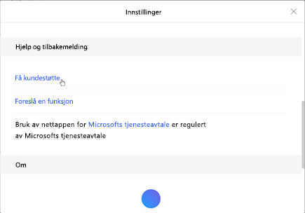 Trykk på Få kundestøtte