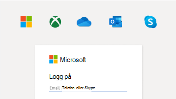 Bilde av pålogging med Microsoft-konto