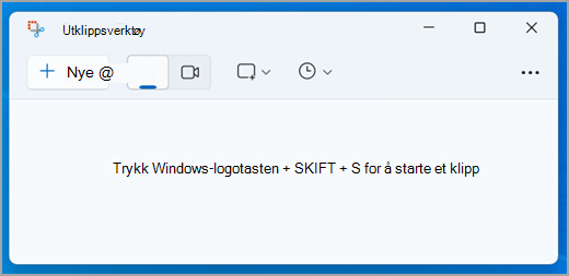 Utklippsverktøygrensesnittet i Windows 11.
