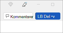 Ms Del dokument-knappen