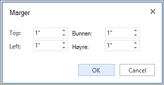 Bilde av dialogboksen Marger i Word Online